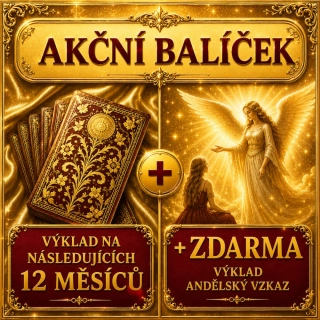 AKCE NA BALÍČEK - VÝKLAD NA NÁSLEDUJÍCÍCH 12 MĚSÍCŮ + ZDARMA VÝKLAD ANDĚLSKÝ VZKAZ