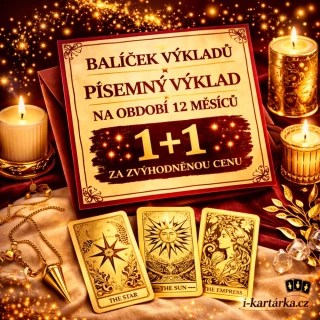 AKČNÍ BALÍČEK VÝKLADŮ - PÍSEMNÝ VÝKLAD NA OBDOBÍ 12 MĚSÍCŮ 1+1 (výklad pro 2 osoby)